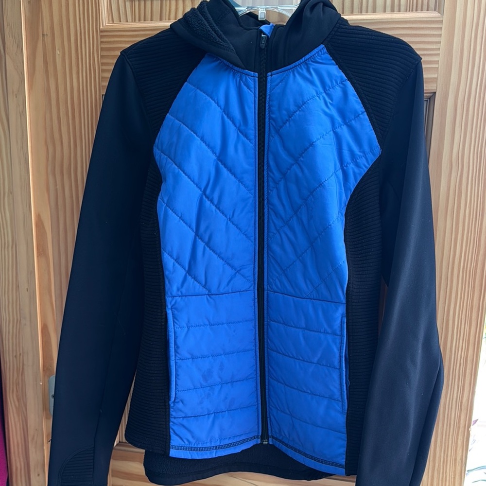 Blue and Black Quilted Jacket